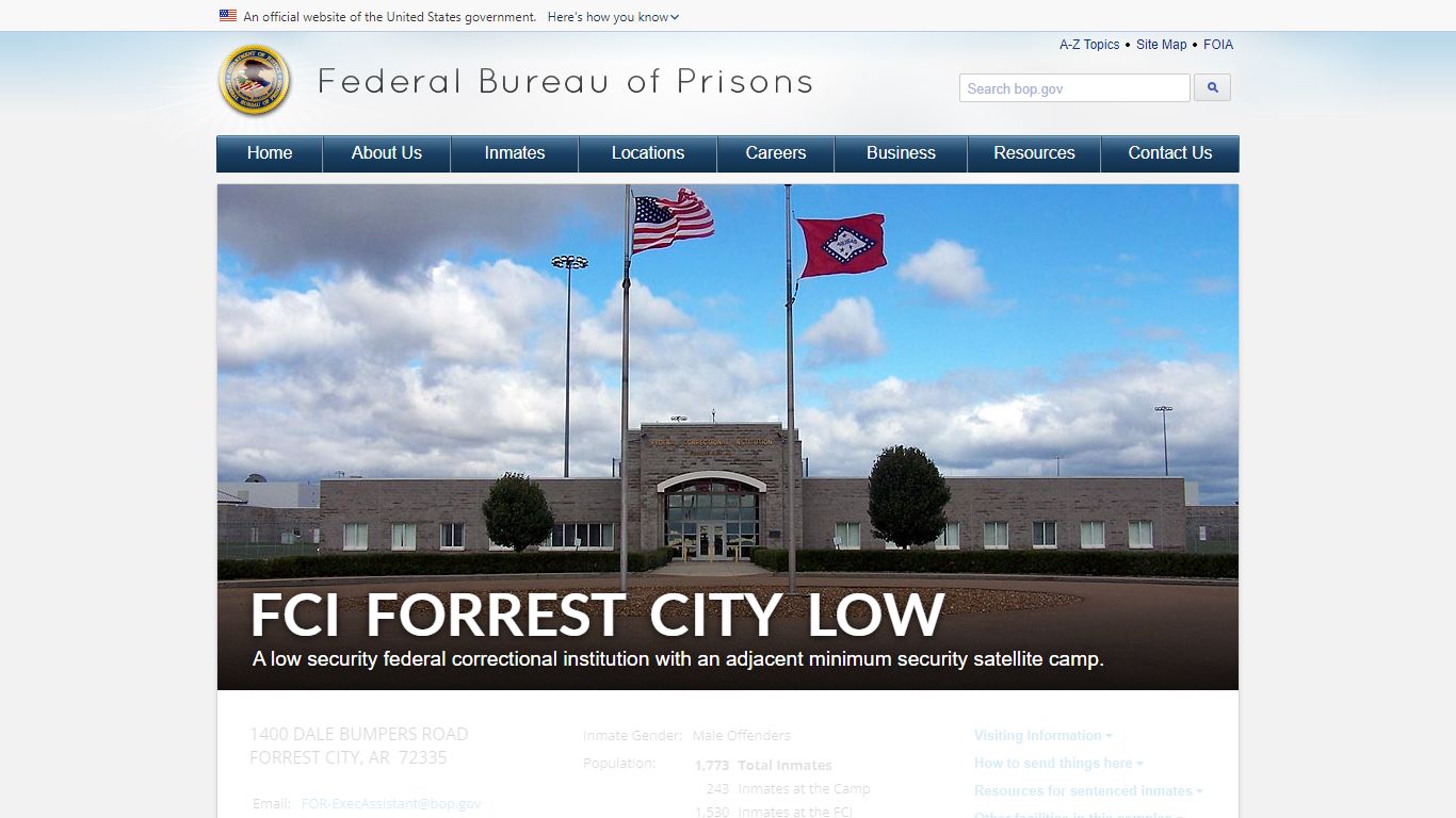 FCI Forrest City Low - Federal Bureau of Prisons